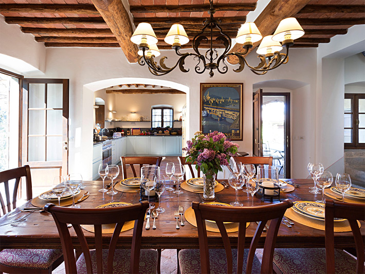 Dining room and kitchen