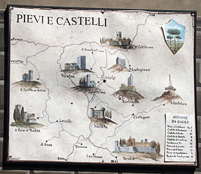 Map of nearby castles