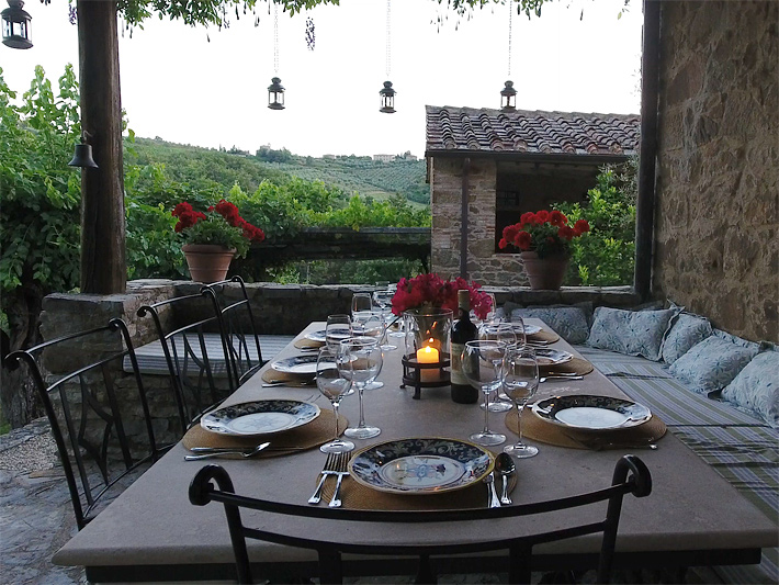 Outdoor dining table